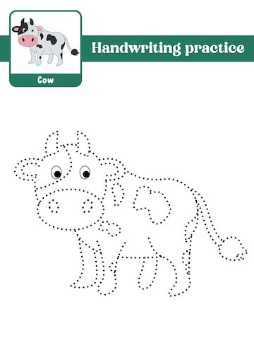 Premium Vector Trace And Color For Kids Cow Vector