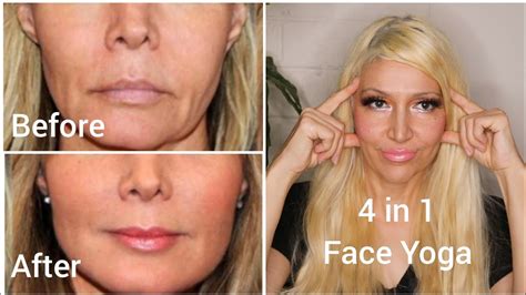 4 In 1 Face Yoga Exercise Get Rid Of Sagging Jowls Nasolabial Lines