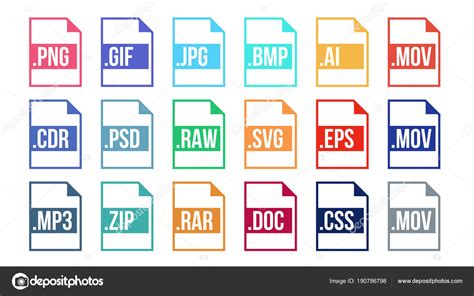 Format File Vector Pictures Pictogram File Formats Icon Extension