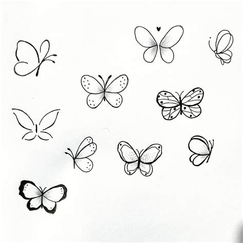 Easy Cute Small Butterfly Drawing Bmp Head