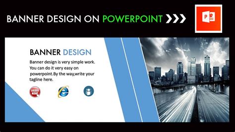How To Make A Banner On Powerpoint Banner Design Youtube