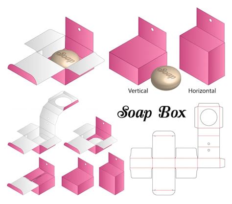 Soap Box Packaging Die Cut Template Design Vector Premium Download