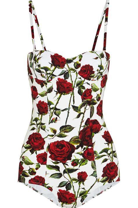 Dolce And Gabbana Floral Print Swimsuit Floral One Piece Swimsuit Floral Prints Swimwear Fashion
