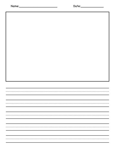 Kindergarten Blank Handwriting Worksheet