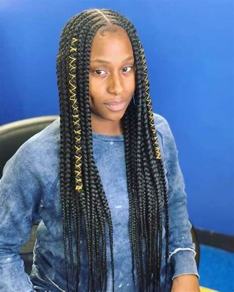 Side Part Braids Lemonade Braids Lemonade Braids With Accessories My