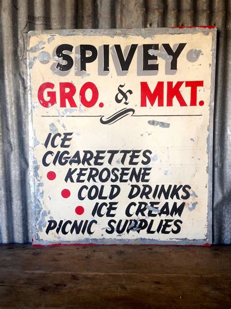 Vintage Grocery And Market Sign By Surgeatx On Etsy