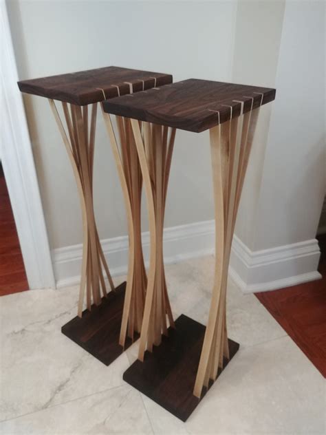 Wooden Audiophile Speaker Stand Hard Maple And Walnut Japanese