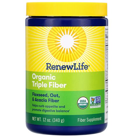 Renew Life Organic Triple Fiber 12 Oz 340 G Iherb