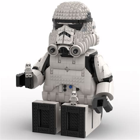 Lego Moc Storm Trooper Mega Figure Fits Official Lego Helmet By Albo