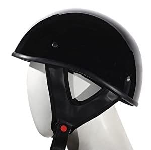 Each helmet comes with it's own beautiful black pull string bag for storage, which doubles as a cleaning cloth. Amazon.com: DOT Gloss Black Low Profile Motorcycle Half ...