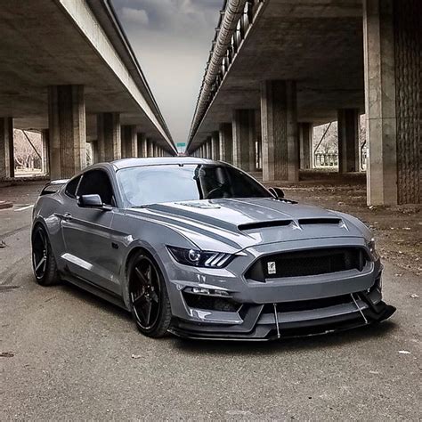 Ford Mustang Wrapped In Gloss Nardo Gray Vinyl