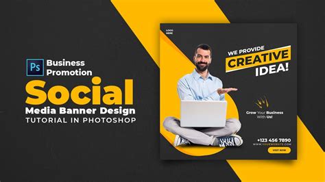 Business Promotion Social Media Banner Design Adobe Photoshop