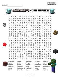 Minecraft Word Search Free Printable Download Puzzld Minecraft Wordsearch By Xxwolfandcat Xx