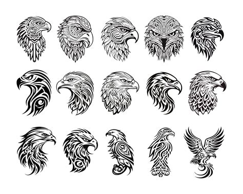 Premium Vector Collection Of Eagle Tattoo Designs