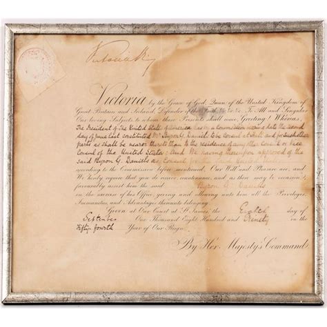 Queen Victoria Signed Decree 1890 167994
