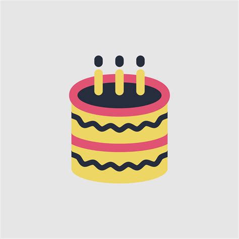 Illustration Of Birthday Cake Icon Download Free Vectors Clipart