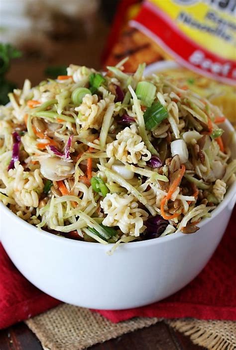 Asian Ramen Noodle Salad With Broccoli Slaw The Kitchen Is My Playground