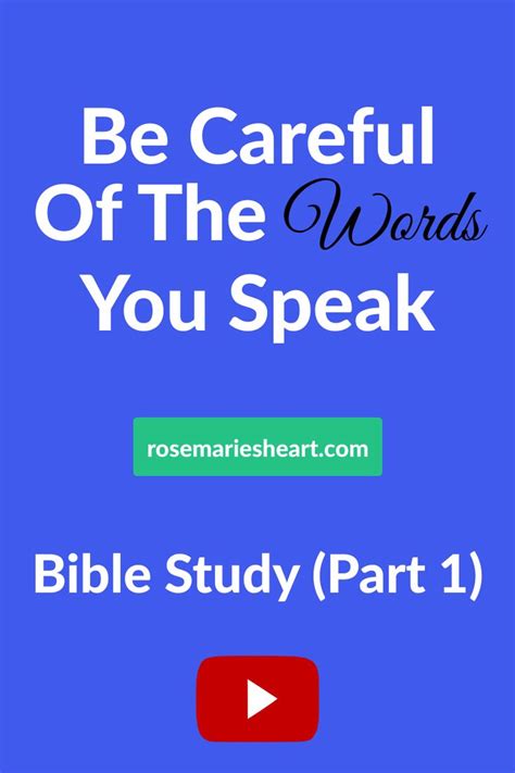 Choose Your Words Wisely Online Bible Study Bible Study Bible