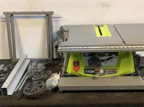 Ryobi 10 Table Saw With Rolling Stand Rts23 Lot 450 January Mid
