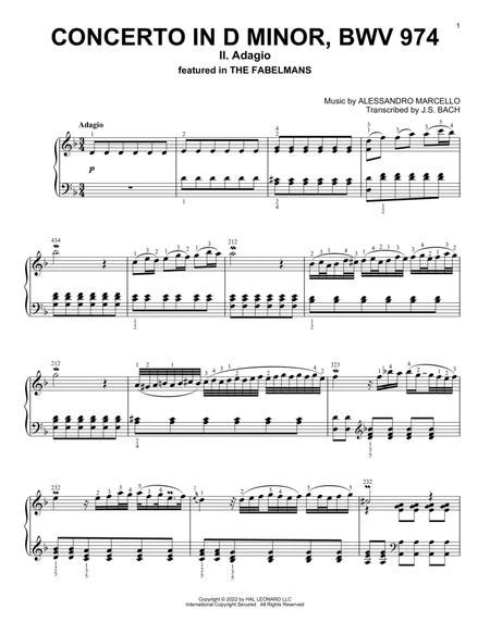 Concerto In D Minor Bwv 974 Ii Adagio By Digital Sheet Music For Score Download And Print
