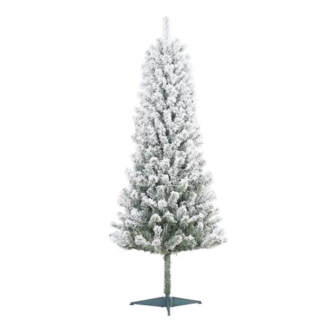 Holiday Time Un Lit Snow Flocked Pine Artificial Christmas Tree Cheap