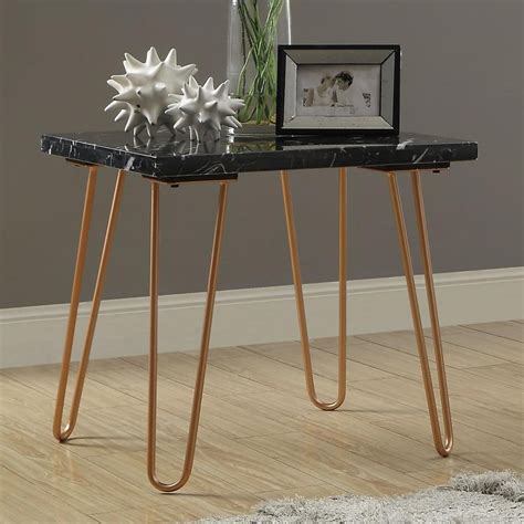 Acme Furniture Telestis Contemporary Marble Top End Table Value City