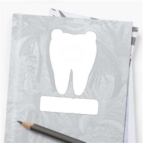 Molar Bear Cute Dentist Orthodontist Graphic Sticker By Ethandirks