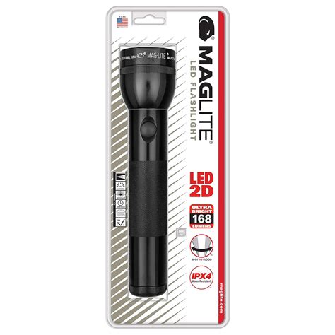 Maglite Led 2 D Cell Flashlight 412 Meter Black Home And Kitchen