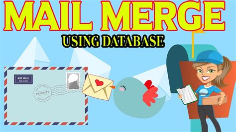 Mail Merge Using Database Data Youtube