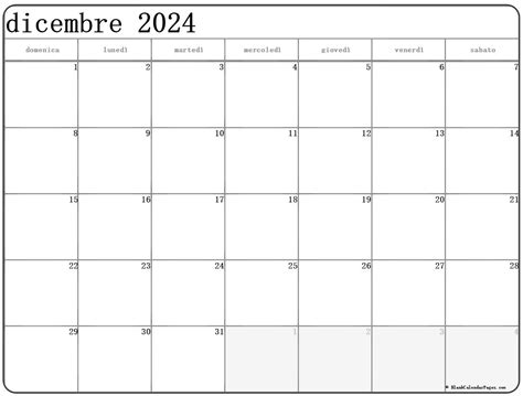 Dicembre 2024 Calendario Gratis Italiano Calendario Dicembre