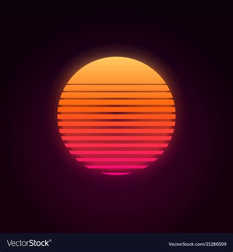 80s Sunset Logo