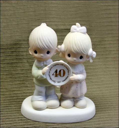 Precious Moments 40th Wedding Anniversary Boy And Girl Figurine