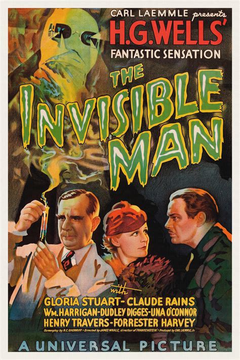 Canvas Print The Invisible Man Vintage Cinema Retro Movie Theatre
