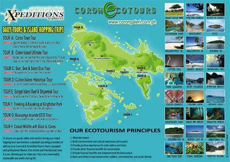 Tourism Map Coron Palawan Coron Island Coron Ecotourism