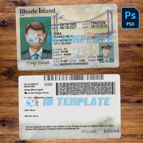 Rhode Island Driving License Psd Template Driving License Template