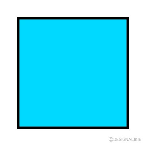 Light Blue Square Clip Art Free Png Image｜illustoon