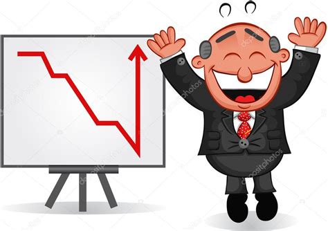 Business Cartoon Boss Man Happy With Chart — Stock Vector © Emrah