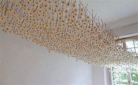 Dandelion Installation By Regine Ramseier Flower Ceiling Ceiling Art Ceiling Lights Ceiling