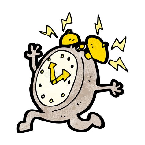 Cartoon Running Alarm Clock Stock Vector Illustration Of Crazy Alarm