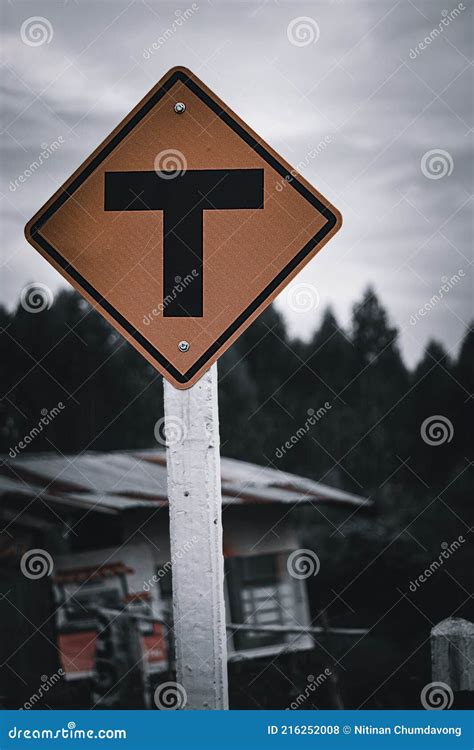 3 Way Intersection Sign Or Vintage Sign Stock Photo Image Of Icon