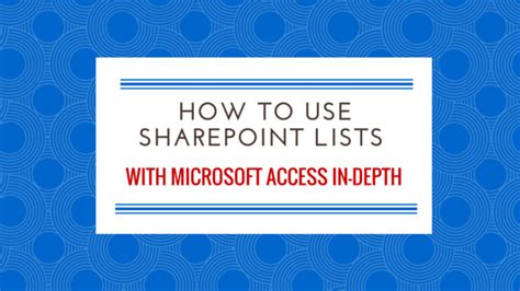 A team site is a place where you and your team can store files, share documents, and edit shared documents together. How to Use SharePoint lists with Microsoft Access In-Depth
