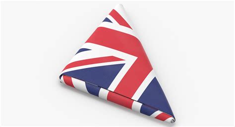 3d Flag Folded Triangle United Kingdom Turbosquid 1570912