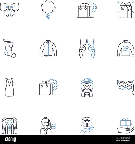 Dressing line icons collection. Style, Fashion, Accessory, Trend