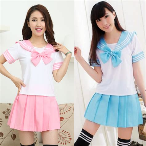 Japanese Student Uniforms Skirt Two Piece Outfit · Asian Cute Kawaii