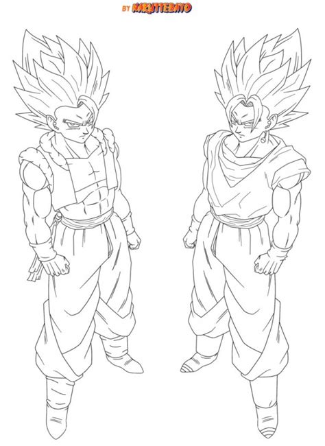 Desenhos De Vegeta E Son Goku Para Colorir E Imprimir Colorironlinecom