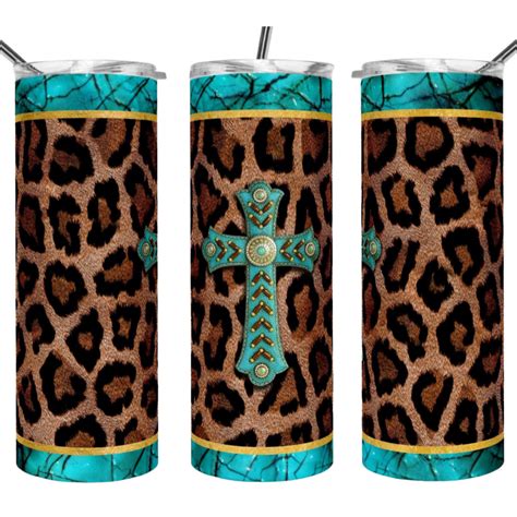 Leopard Cross Tumbler Clothed In Grace