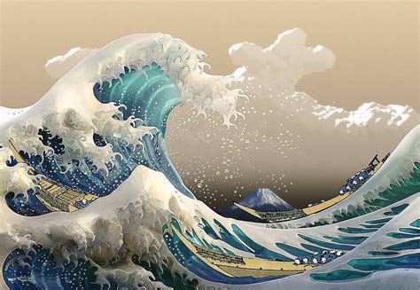 Gran Ola De Arte Japonés De Kanagawa Fondo De Pantalla Hd Peakpx