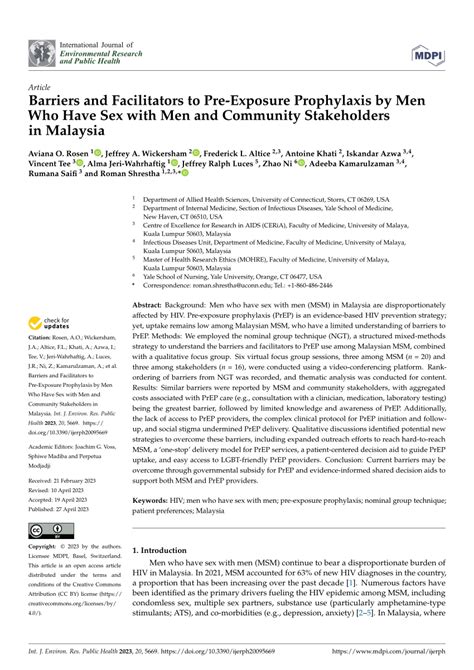pdf barriers and facilitators to pre exposure prophylaxis by men who have sex with men and
