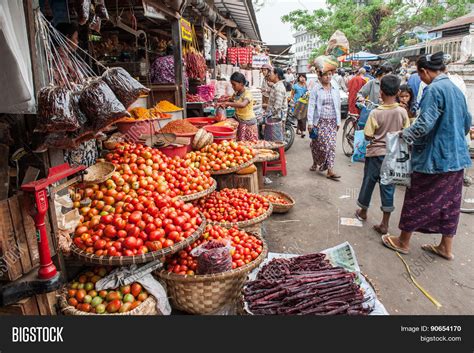 Myanmar Market Image And Photo Free Trial Bigstock