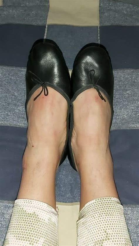 20201121150821 Black Leather Ballet Slippers Love Them